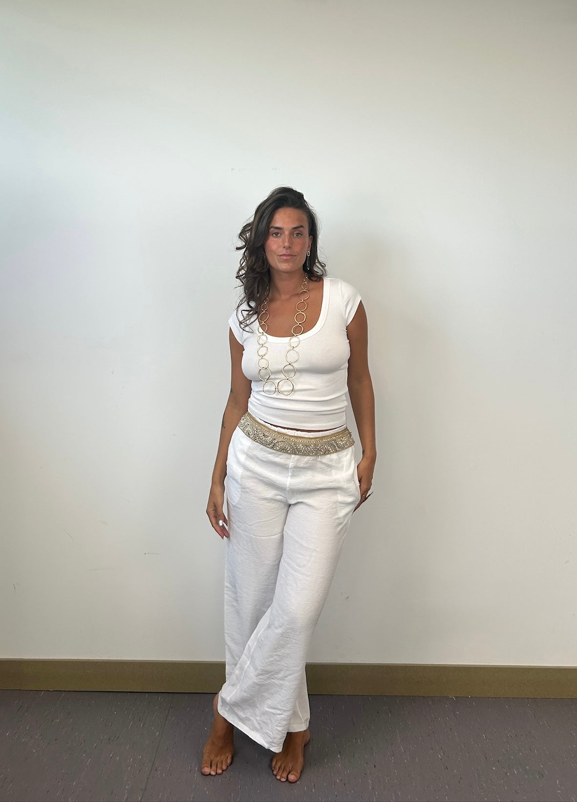 Pantalón Blanco de Lino Jeevana