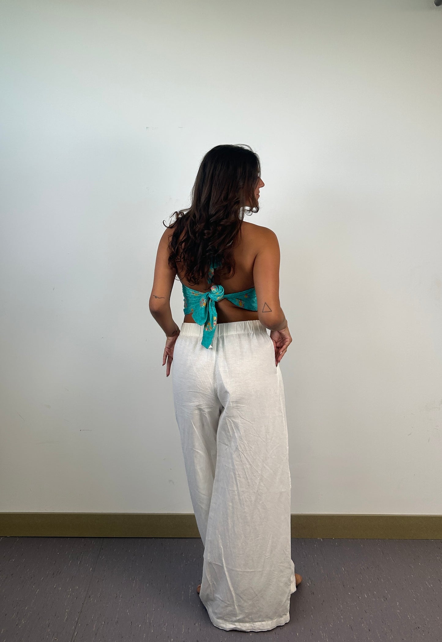 Top Halter Jaipur Turquesa Coral