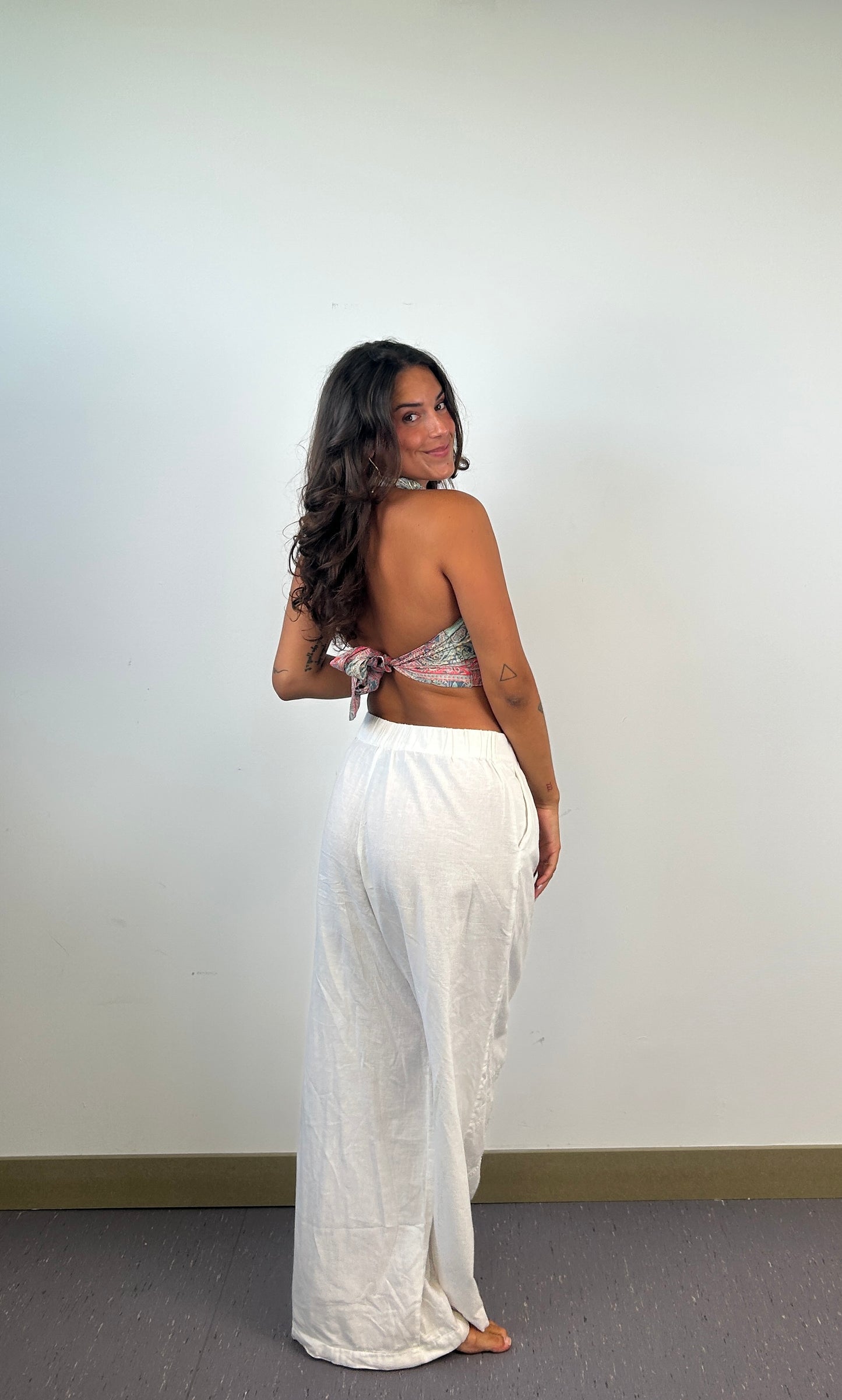 Top Halter Étnico Cruzado