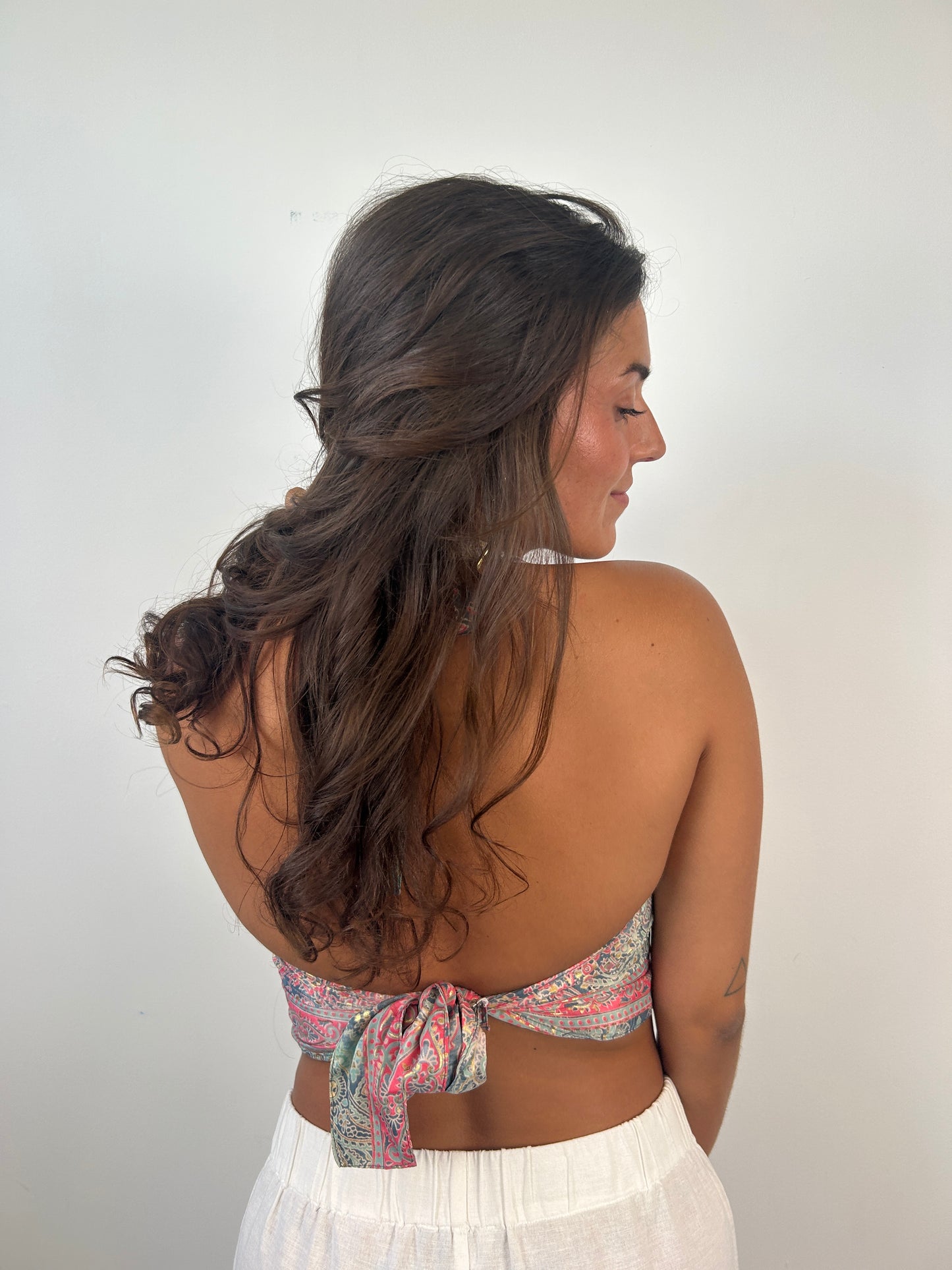 Top Halter Étnico Cruzado