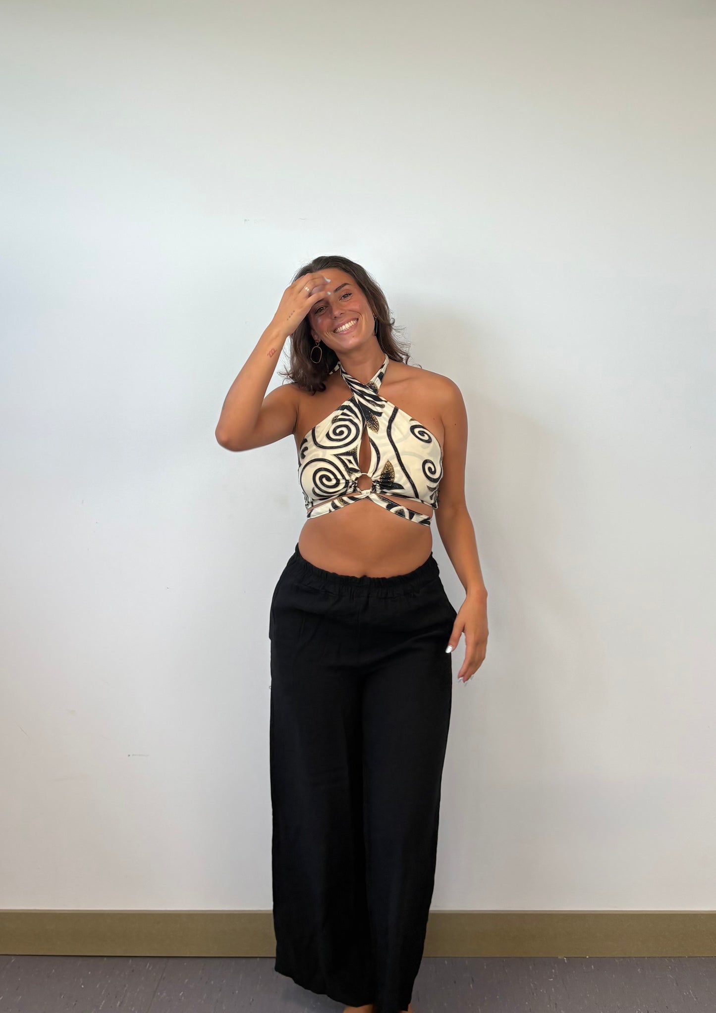 Pantalón Negro de Lino