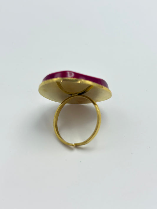 Anillo “Gota Fucsia”