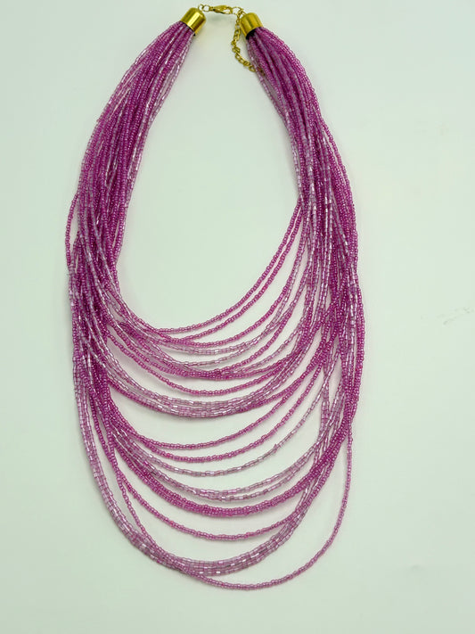 Collar “Aurora Rosa” – Multicapa
