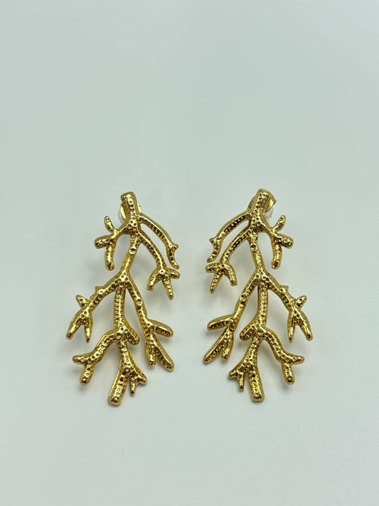 Pendientes “Coral Dorado”