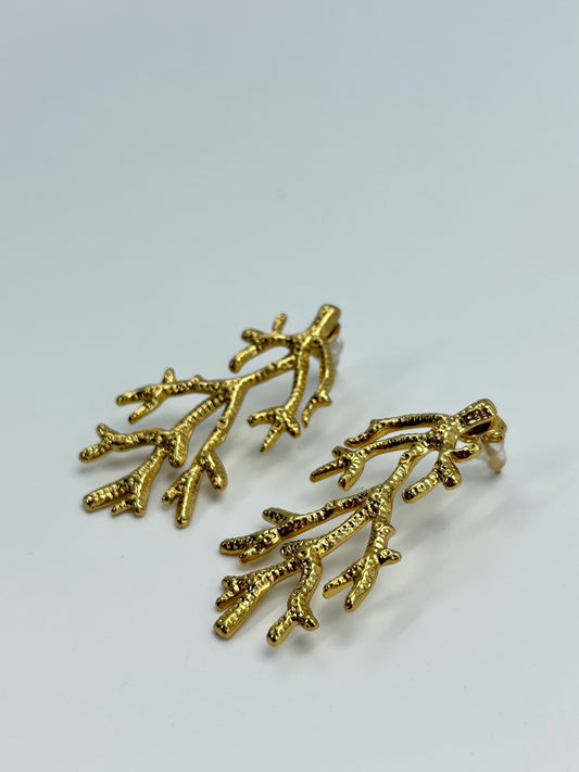 Pendientes “Coral Dorado”