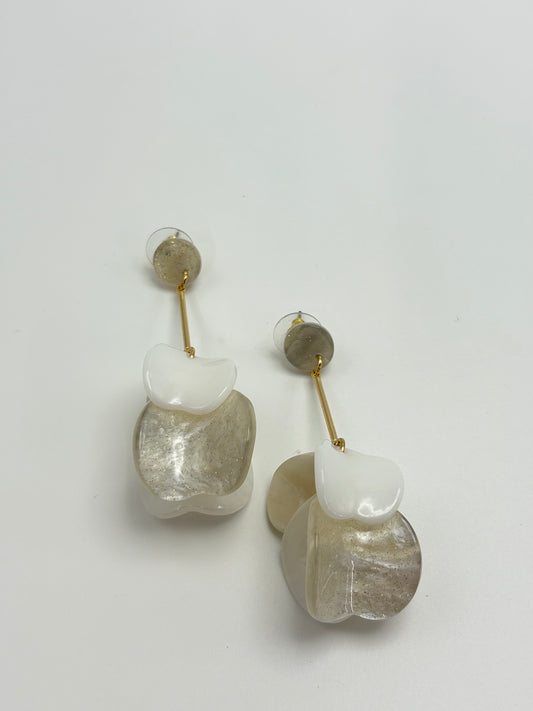 Pendientes “Flor de Jaipur” – Blanco