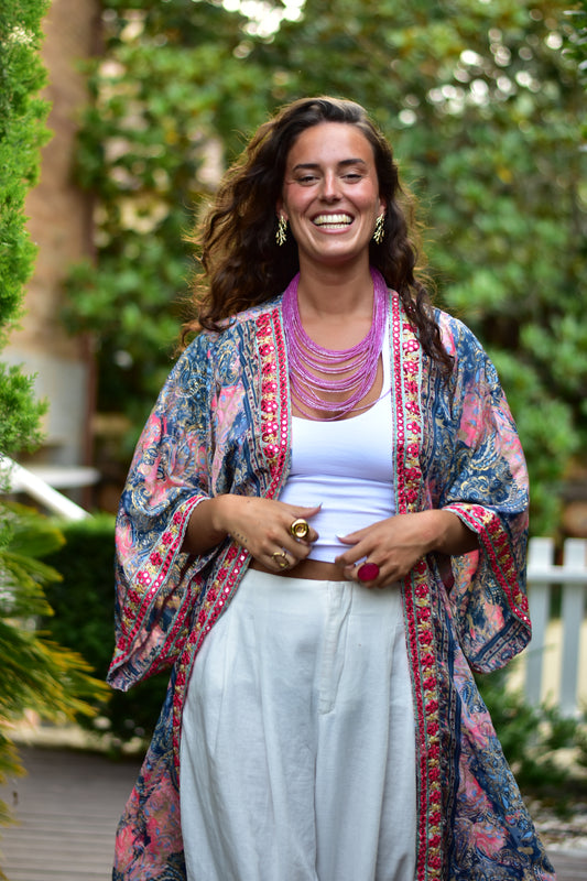 Collar “Aurora Rosa” – Multicapa